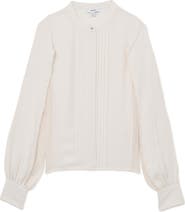 Reiss Maddie Pleated Button-Up Top