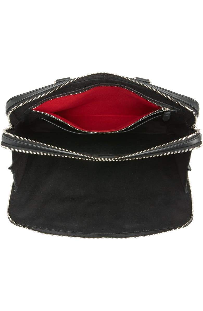 FERRAGAMO Gancini Embossed Leather Briefcase, Alternate, color,