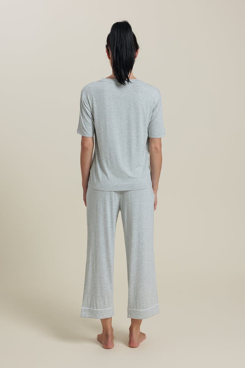 Natural Pajama Cropped Pants, Alternate, color, Light Grey
