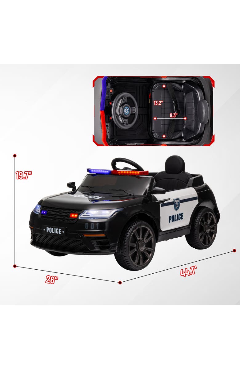 Qaba 12V Kids Electric Car w/ Remote Control, Spring Suspension, Alternate, color, Black