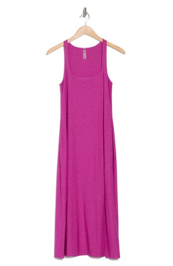 BEYOND YOGA BEYOND YOGA FEATHERWEIGHT GETAWAY SPLIT HEM MIDI DRESS