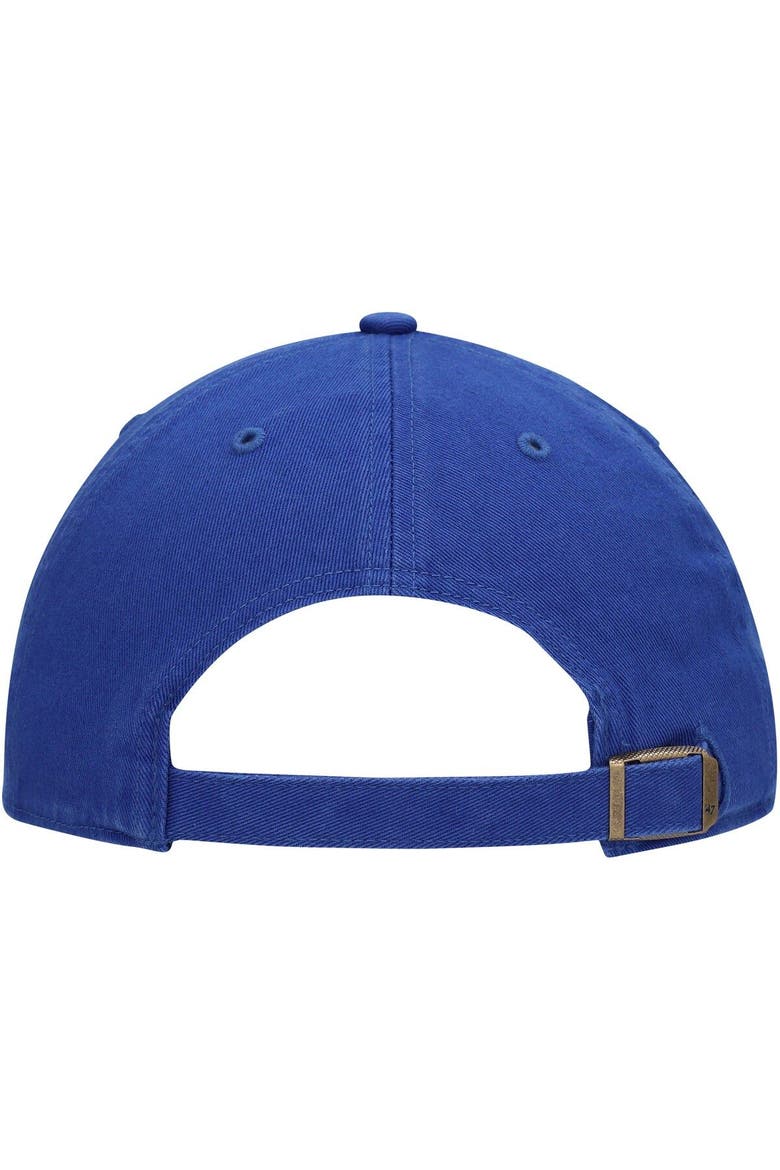Men's '47 Royal Texas Rangers Team Logo Cooperstown Collection Clean Up Adjustable Hat, Alternate, color, Royal