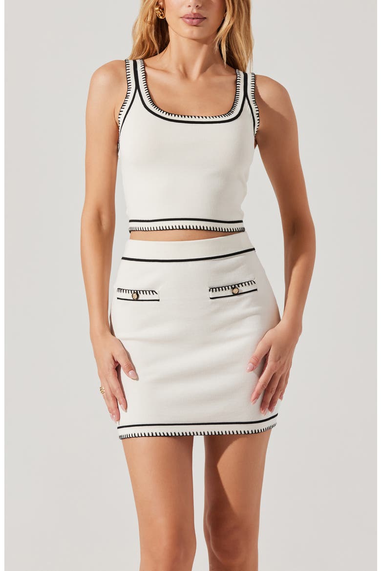 Sessy Sweater Miniskirt, Alternate, color, WHITE