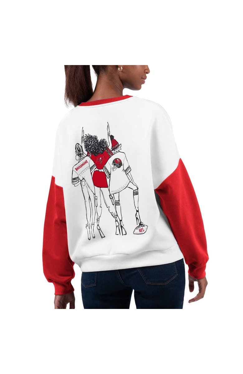 G-III 4HER BY CARL BANKS Women's G-III 4Her by Carl Banks White Tampa Bay Buccaneers A-Game Pullover Sweatshirt, Alternate, color, 