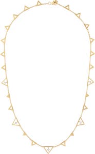 EDEN PRESLEY Shine Diamond Triangle Necklace