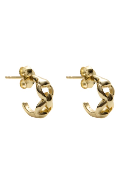 Mini Double Equestrian Link Hoop Earrings