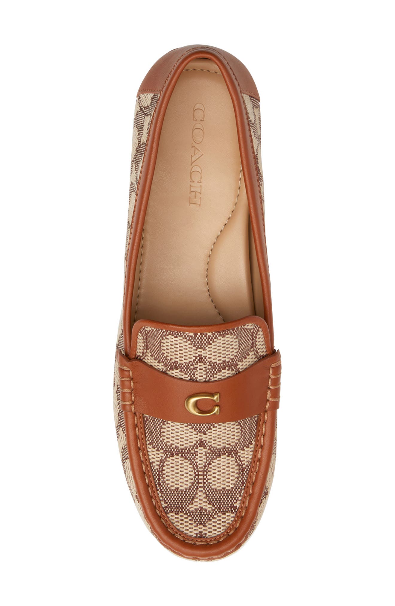 COACH Sculpted C Loafer, Alternate, color, Cocoa/ Burnished Ambe