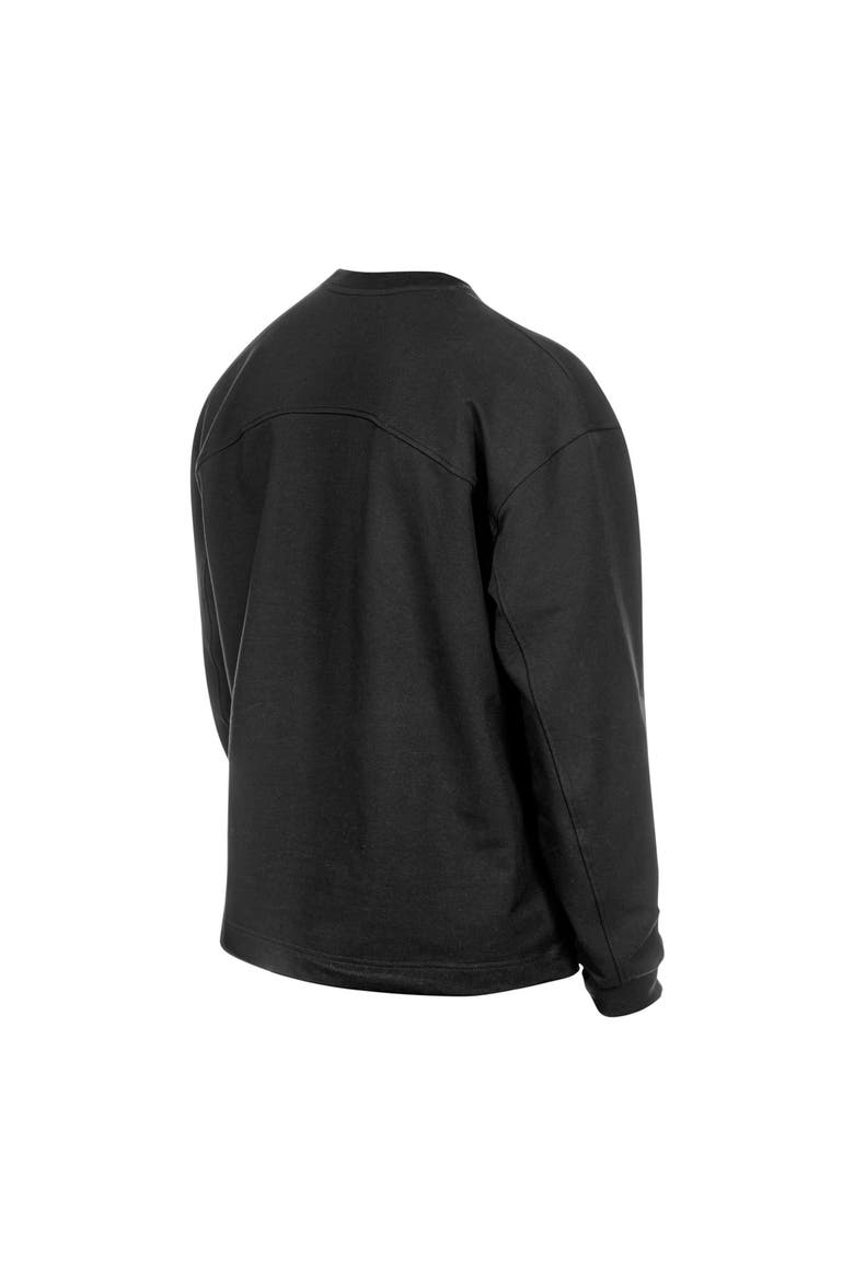 Men's New Era  Black New York Knicks Leisure Collection Stretch Fleece Sweatshirt, Alternate, color, Black