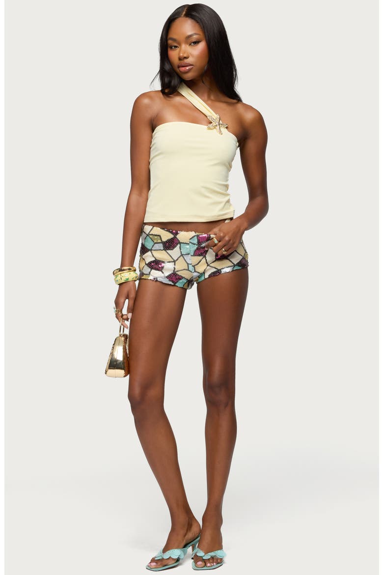 Kalia Starfish Asymmetric Strap Top, Alternate, color, LIGHT-YELLOW