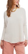 Free People Latte Blue Oversize Thermal Top