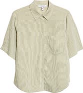 Derek Lam 10 Crosby Keaton Split Sleeve Button-Up Shirt