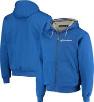 DUNBROOKE Men's Dunbrooke Royal Los Angeles Rams Craftsman Thermal-Lined Full-Zip Hoodie
