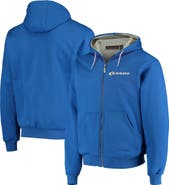 DUNBROOKE Men's Dunbrooke Royal Los Angeles Rams Craftsman Thermal-Lined Full-Zip Hoodie