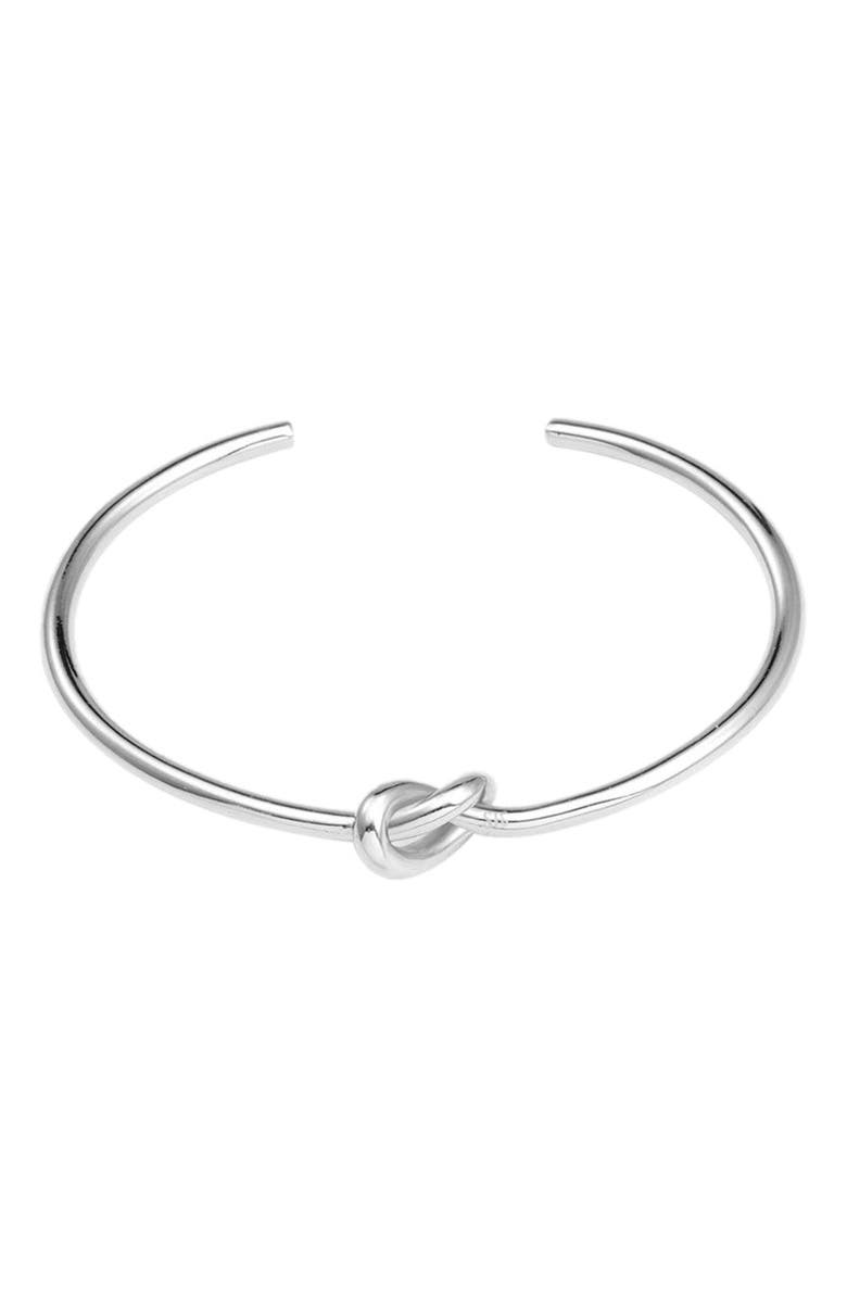 Hollywood Sensation Love Knot Bracelet -Gold Knot Bracelet, Main, color, Silver
