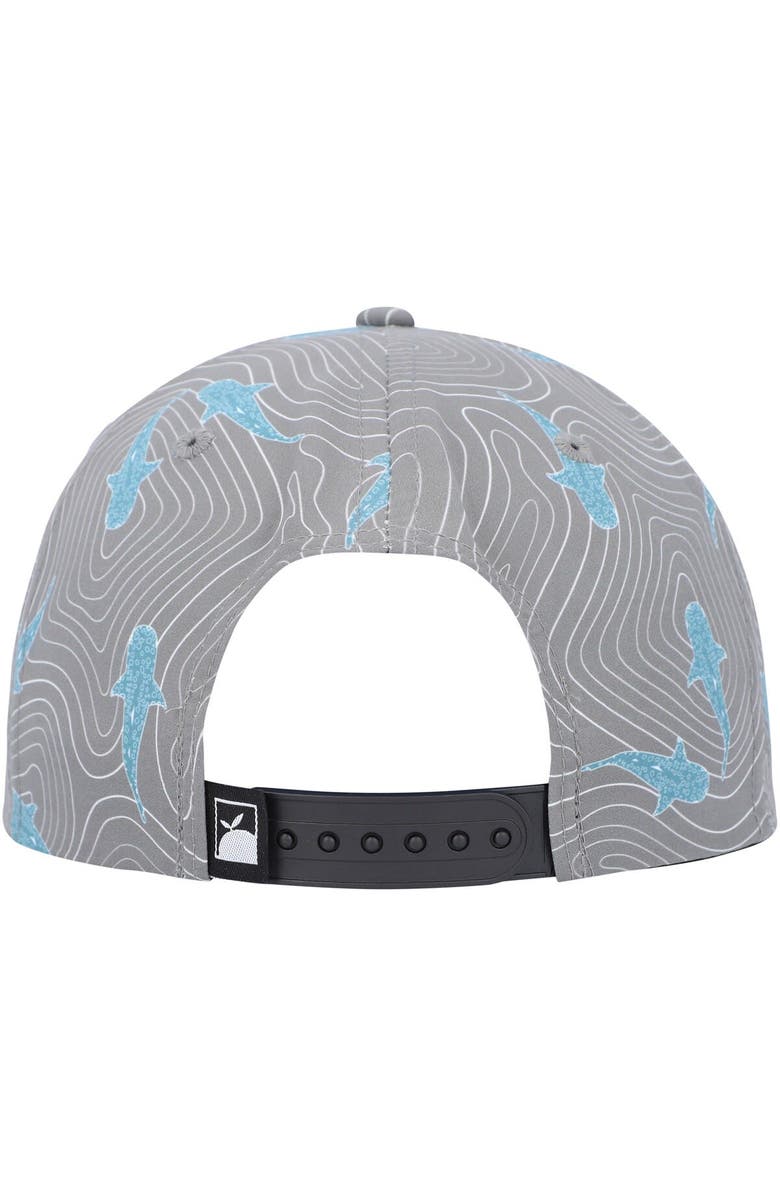 FLOMOTION Men's Flomotion Charcoal THE PLAYERS Sharks Lurking Rope Snapback Hat, Alternate, color, 