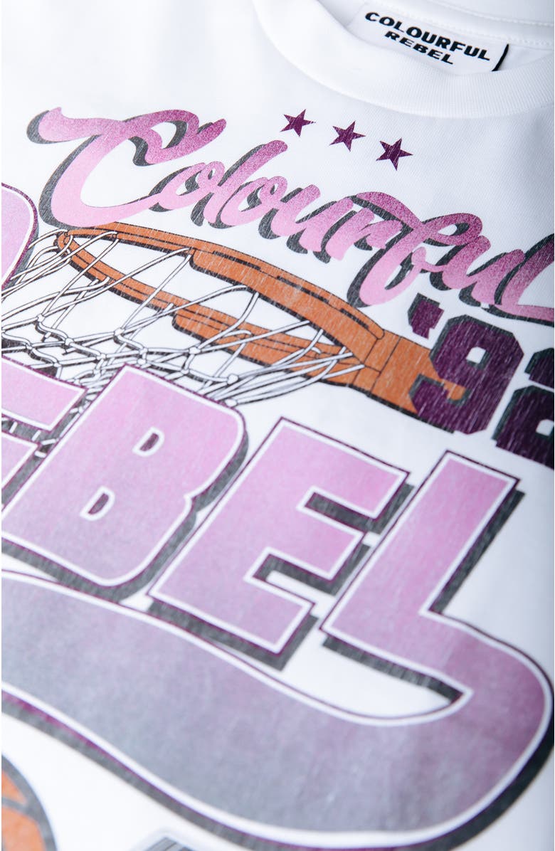 Colourful Rebel Rebel Baseball Longsleeve Tee, Alternate, color, White