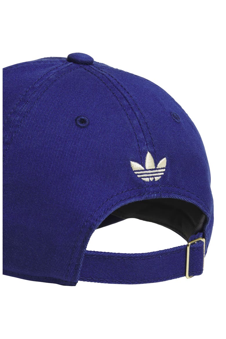 Relaxed Trefoil Cotton Baseball Cap, Alternate, color, VICTORY BLUE/ VANILLA YELLOW