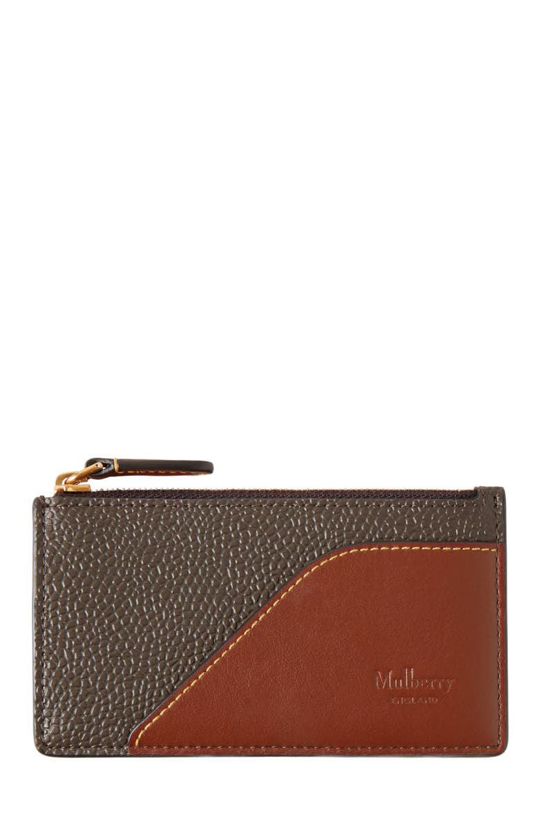 Mulberry Heritage Leather Zipped Long Card Holder, Main, color, 