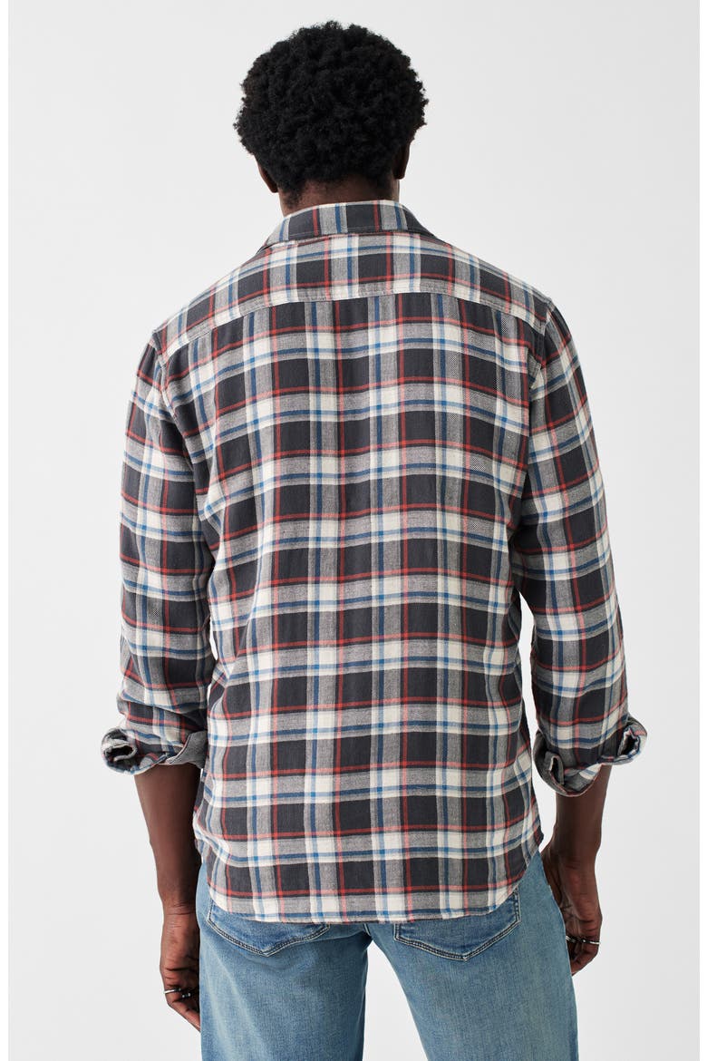 The Reversible Plaid Knit Organic Cotton Button-Up Shirt, Alternate, color, SKULL ROCK PLAID