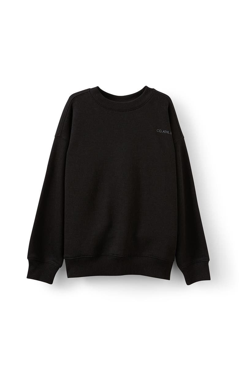 Cotton On Kids Kid's Sammy Oversize Crew, Main, color, Black