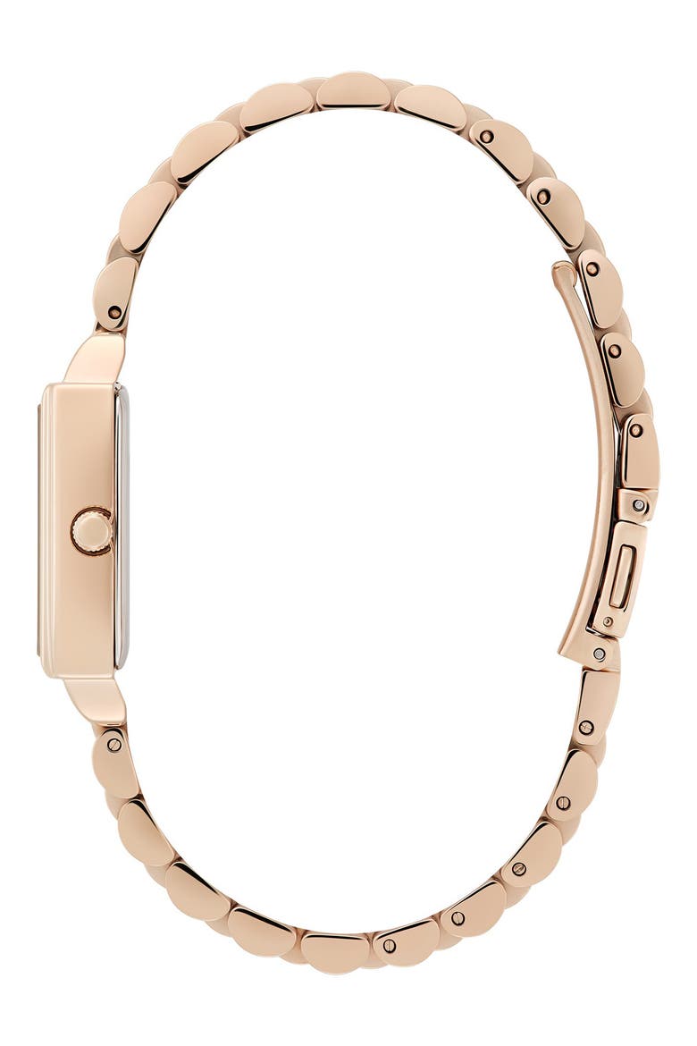 Classics Rectangular Bracelet Watch, 20mm, Alternate, color, WHITE