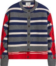 Damson Madder Didi Faux Layered Merino Wool Cardigan