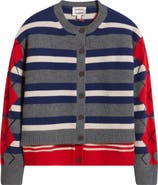 Damson Madder Didi Faux Layered Merino Wool Cardigan