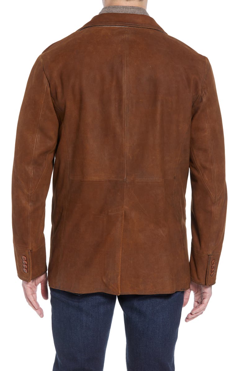 FLYNT Classic Fit Distressed Leather Hybrid Sport Coat, Alternate, color, 