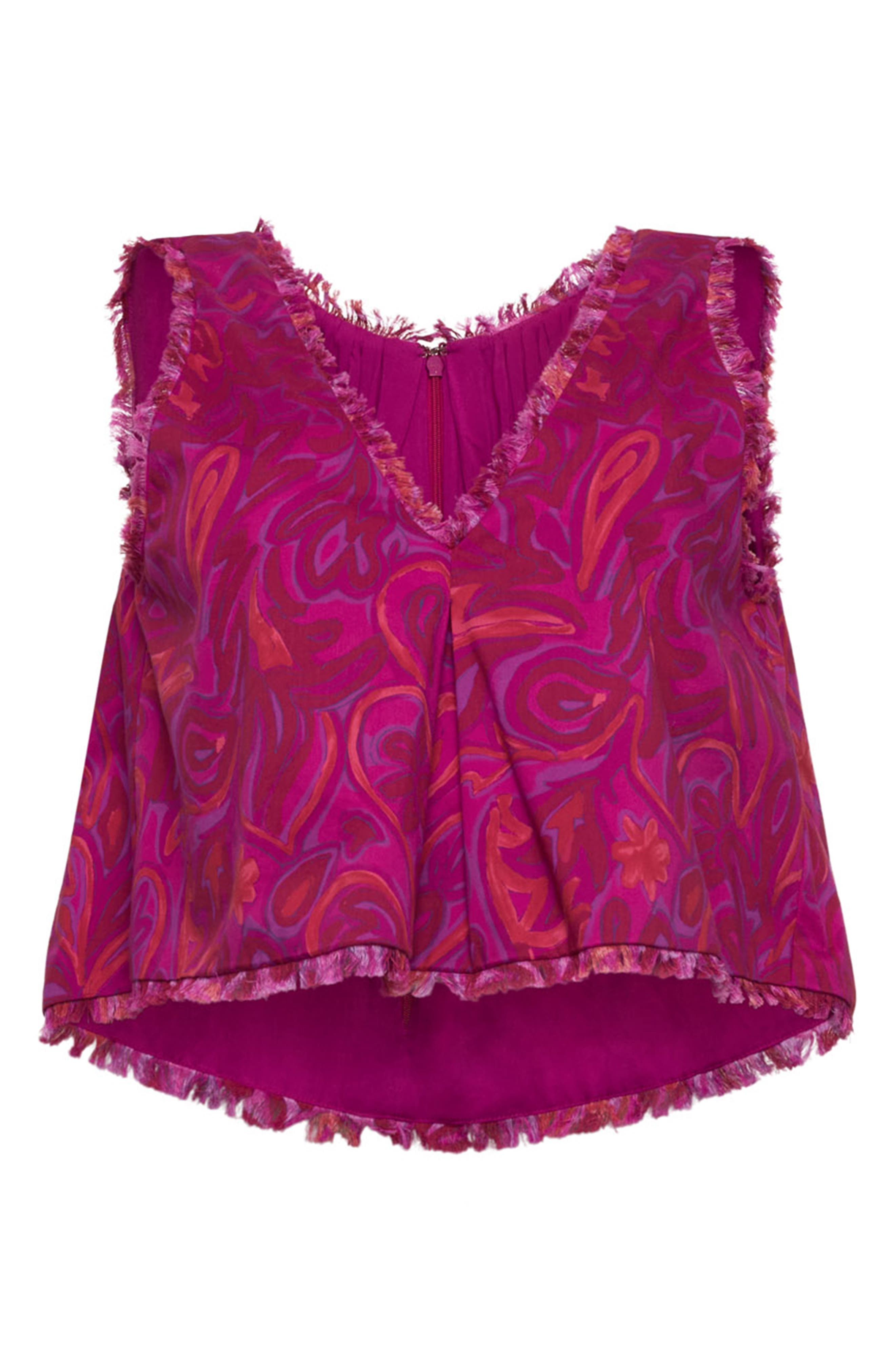 Cinq à Sept Ibbie Paisley Bloom Cotton Blend Top (Women) | Nordstromrack