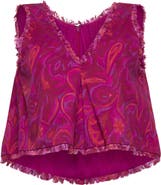 Cinq à Sept Ibbie Paisley Bloom Cotton Blend Top
