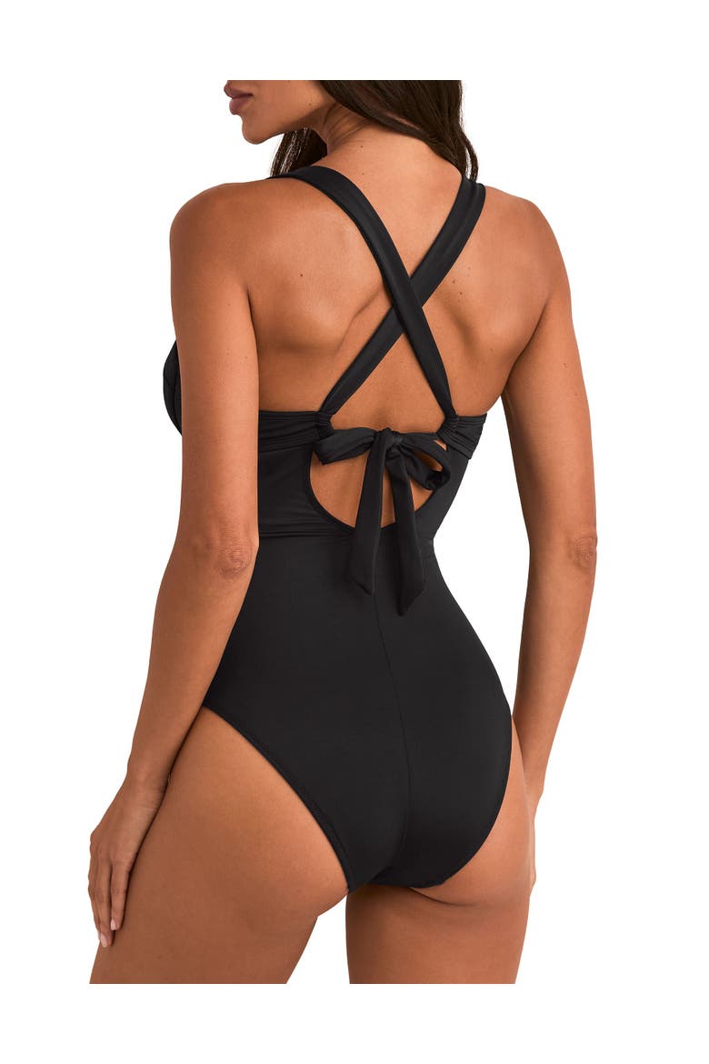 Cariba Swimwear One Piece Swimsuit, Alternate, color, Black