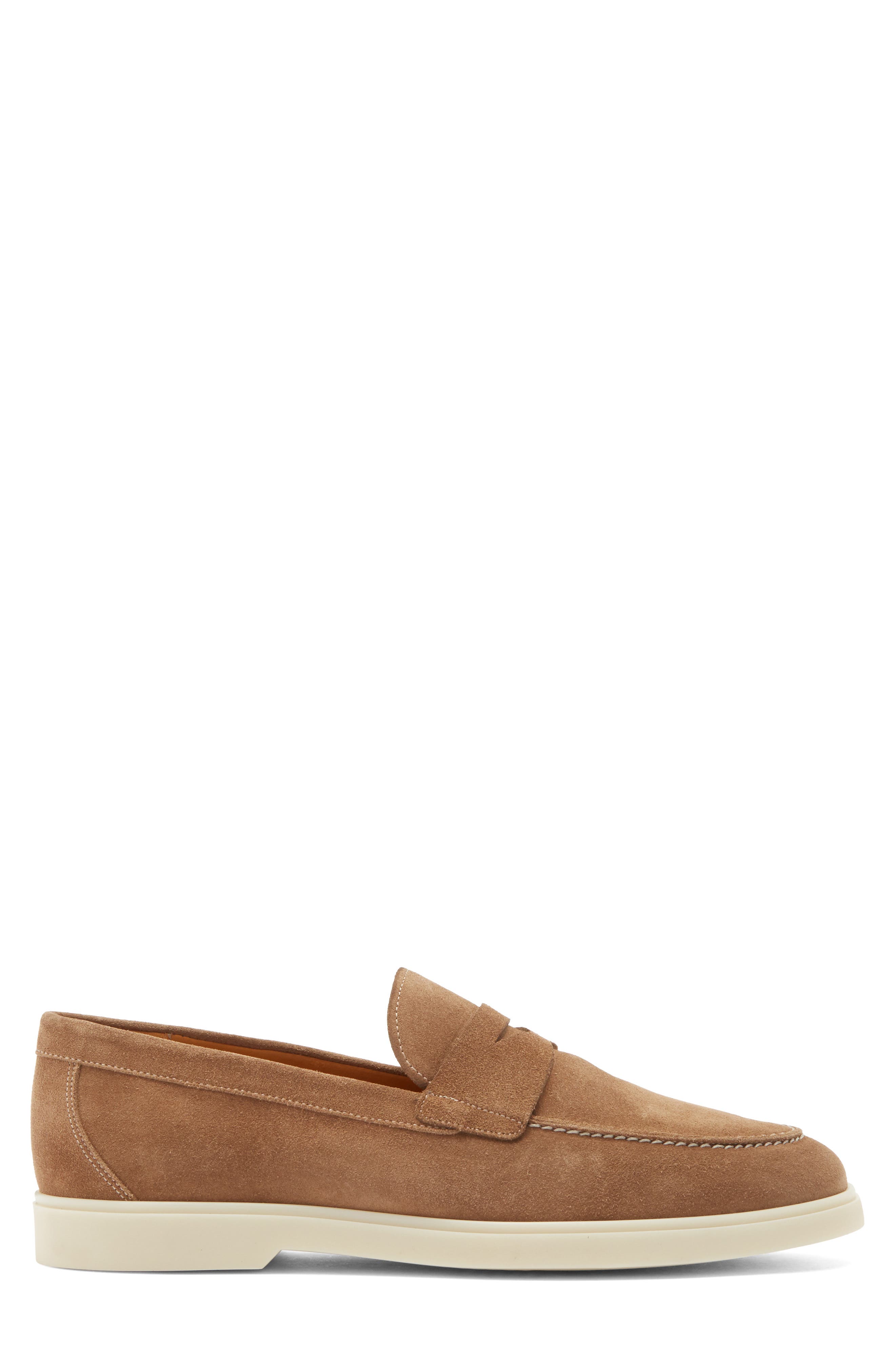 Lobo Penny Loafer, Alternate, color, CASTORO SUEDE
