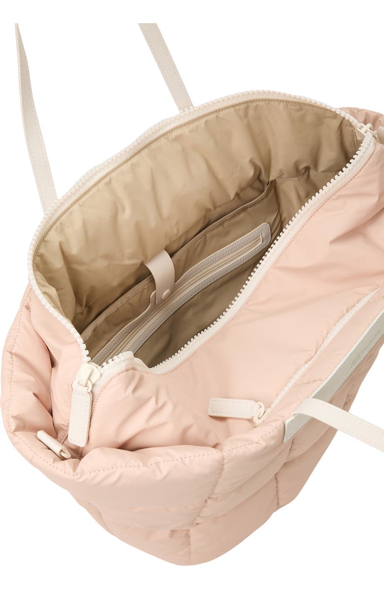 VeeCollective Porter Basque Quilted Recycled Nylon Tote, Alternate, color, Cameo Rose Pnk