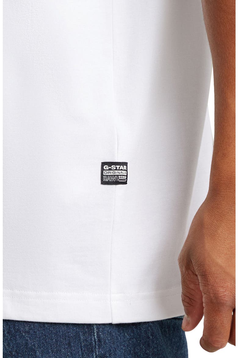 Flocked G-Script Loose Fit Organic Cotton T-Shirt, Alternate, color, WHITE
