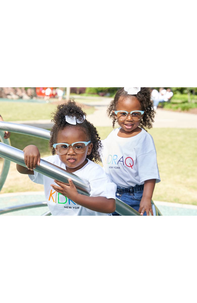 KidRaq Kids' Scholar 48mm Optical Frames, Alternate, color, Blue Ice