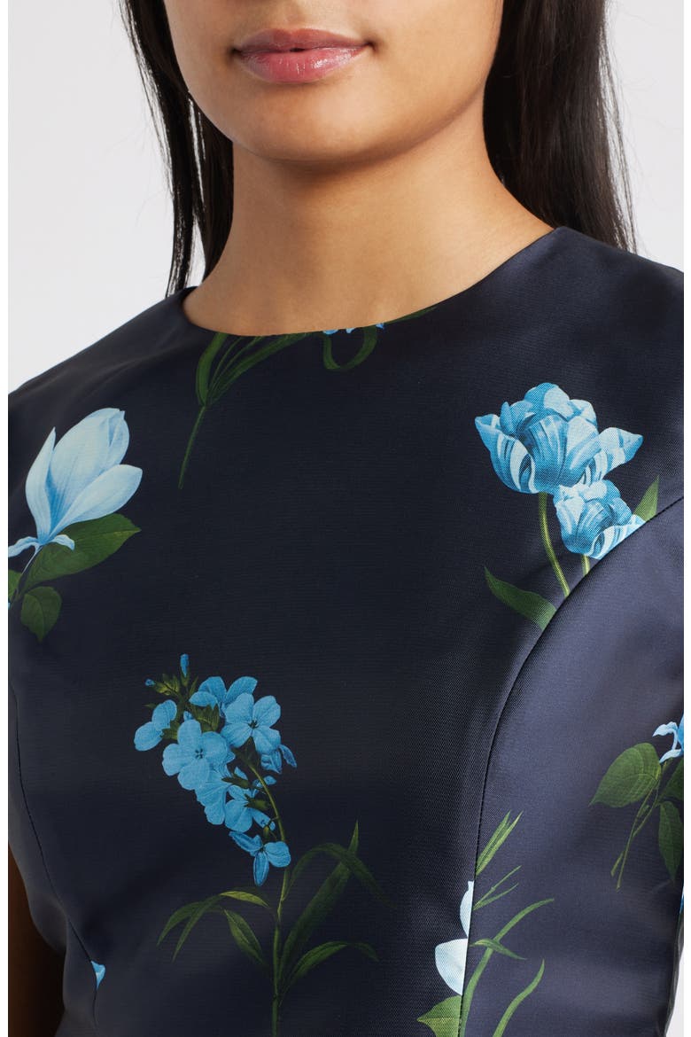Jackie Print Flare Midi Dress, Alternate, color, NIGHT SKY BLUE OCULATA