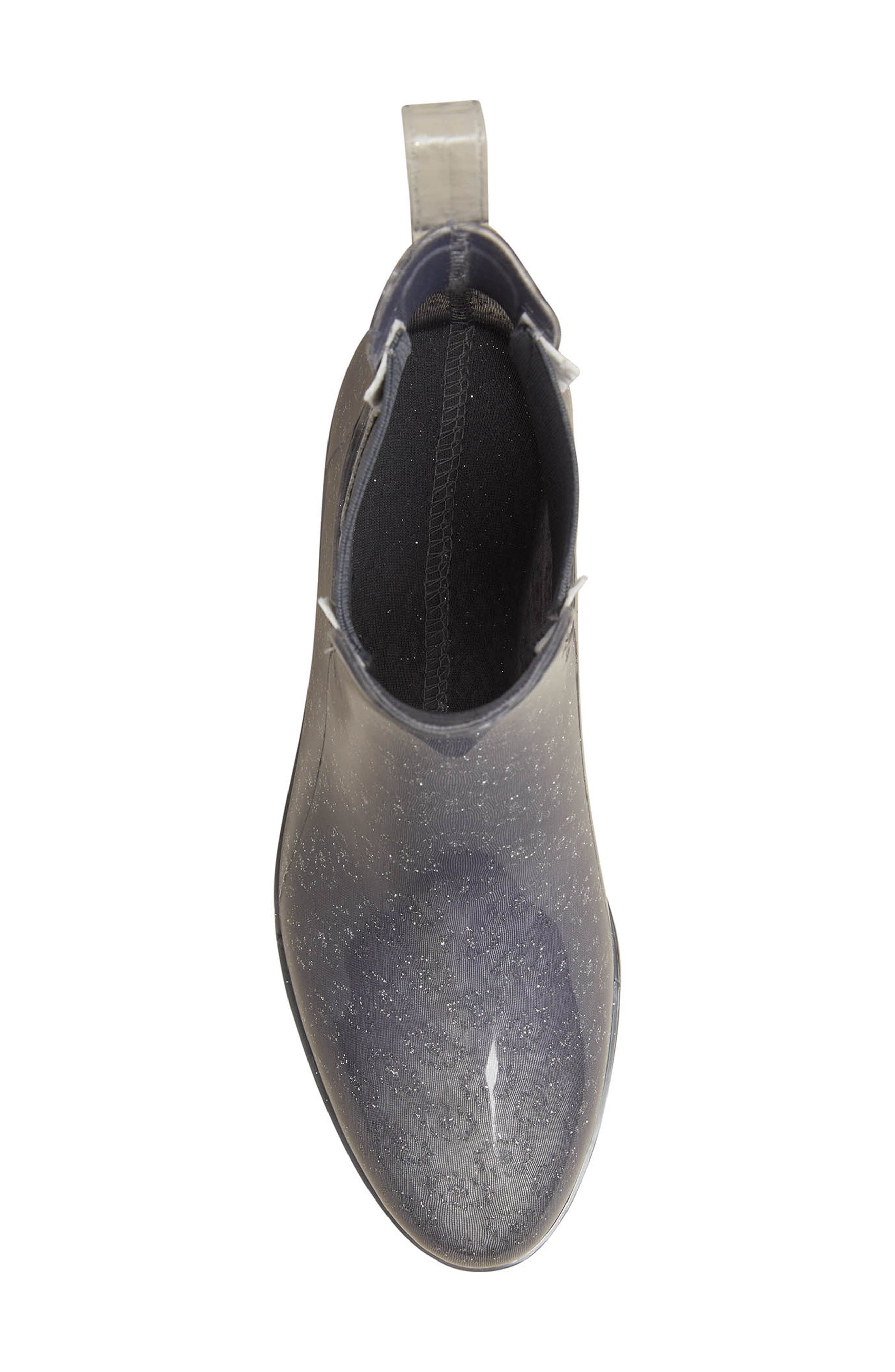 Sallie Chelsea Waterproof Rain Waterproof Bootie, Alternate, color, DARK GREY RUBBER