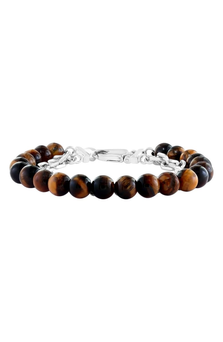 EFFY Sterling Silver Tiger Eye Bracelet, Alternate, color, 