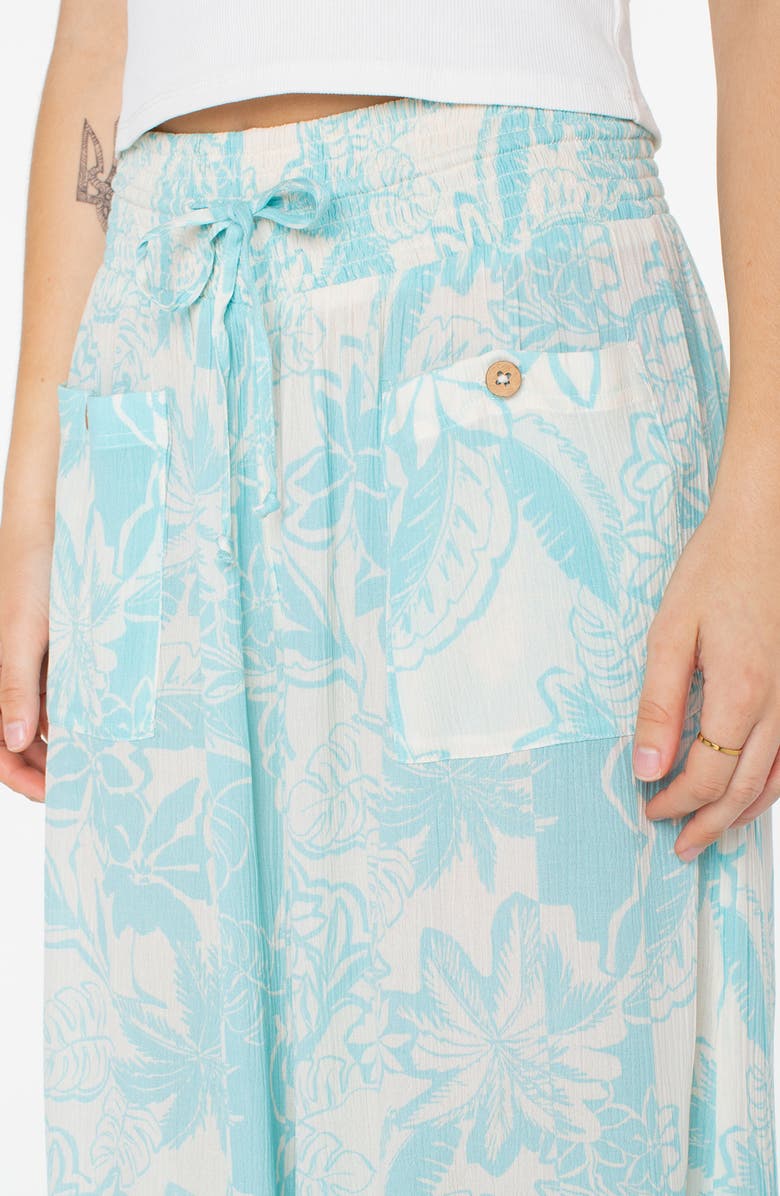 Roxy Sunset Daze Wide Leg Pants, Alternate, color, Tibetan Stone Tropicol Print