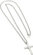 ARGENTO VIVO Men's Cross Pendant Necklace