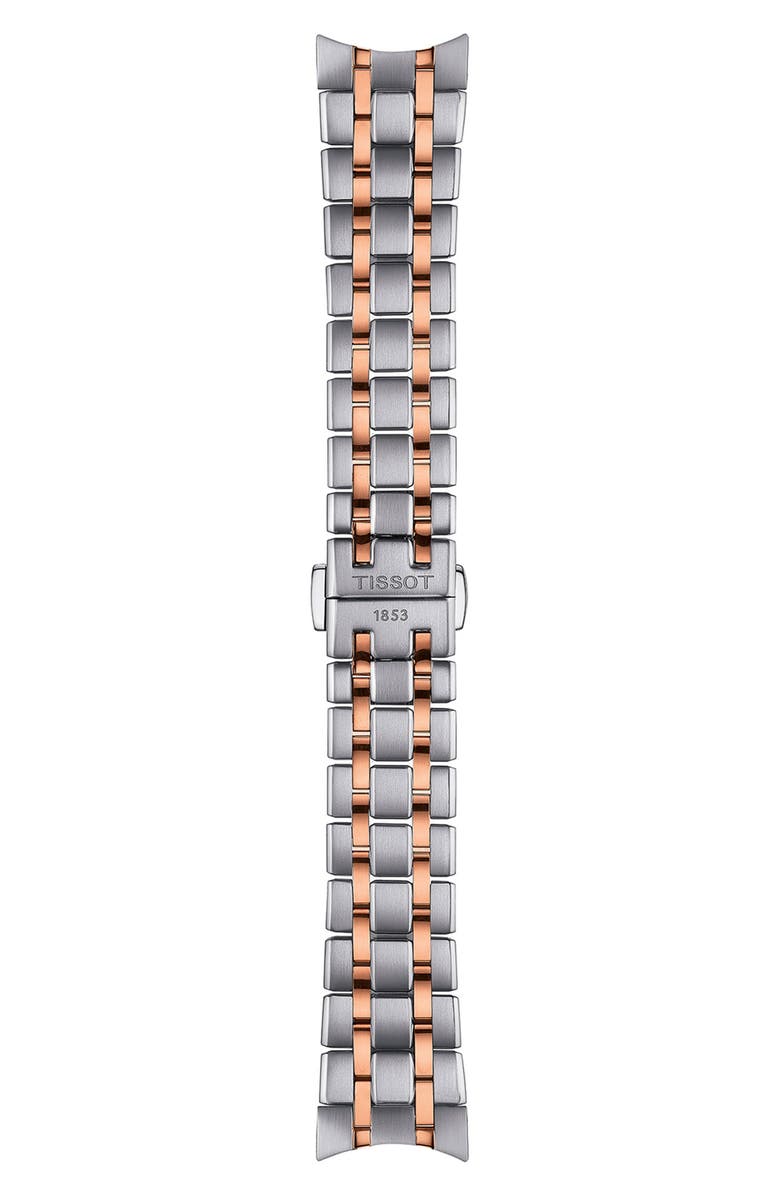 Tissot Chemin des Tourelles Powermatic 80 Bracelet Watch, 34mm, Alternate, color, Silver/ Rose Gold