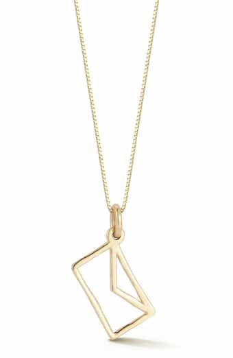 Ember Fine Jewelry 14K Gold Envelope Charm Pendant Necklace
