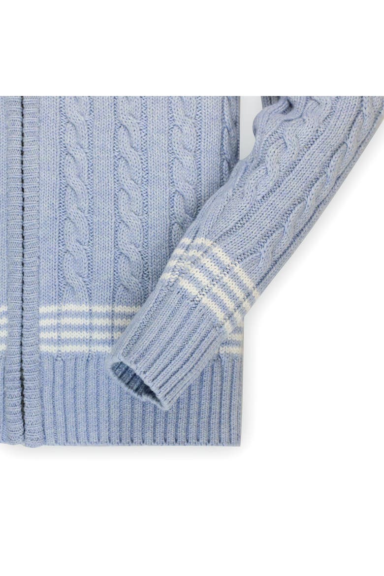 Boys' Zip-Up Textured Sweater, Kids, Alternate, color, Light Blue Heather Cable