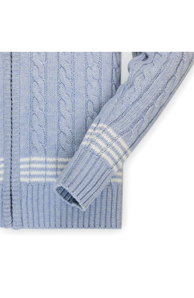 Hope & Henry Boys' Zip-Up Textured Sweater, Kids, Alternate, color, Light Blue Heather Cable