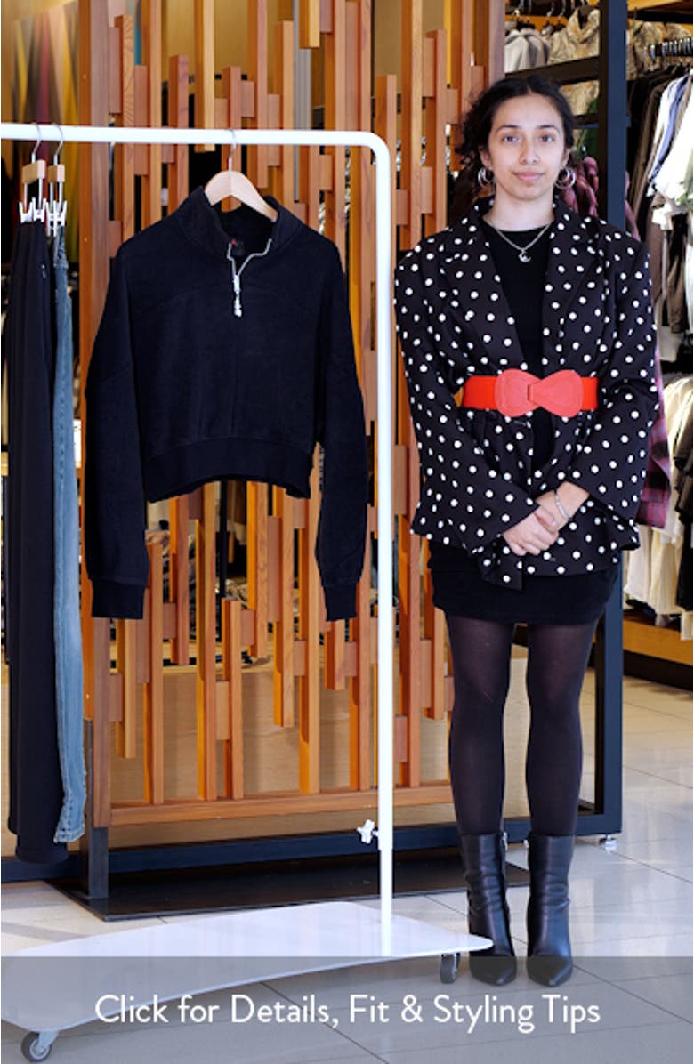 Flight Fleece Quarter Zip Crop Sweatshirt, sales video thumbnail