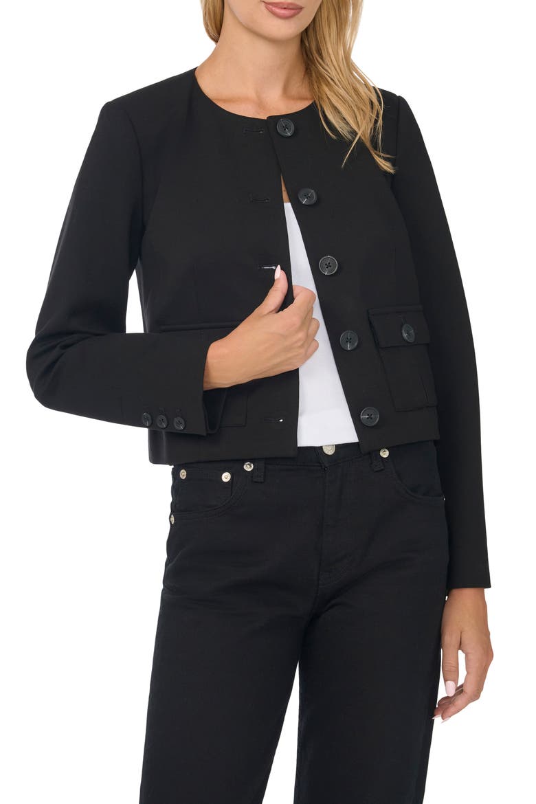 Lady Jacket with Patch Pockets, Main, color, RICH BLACK