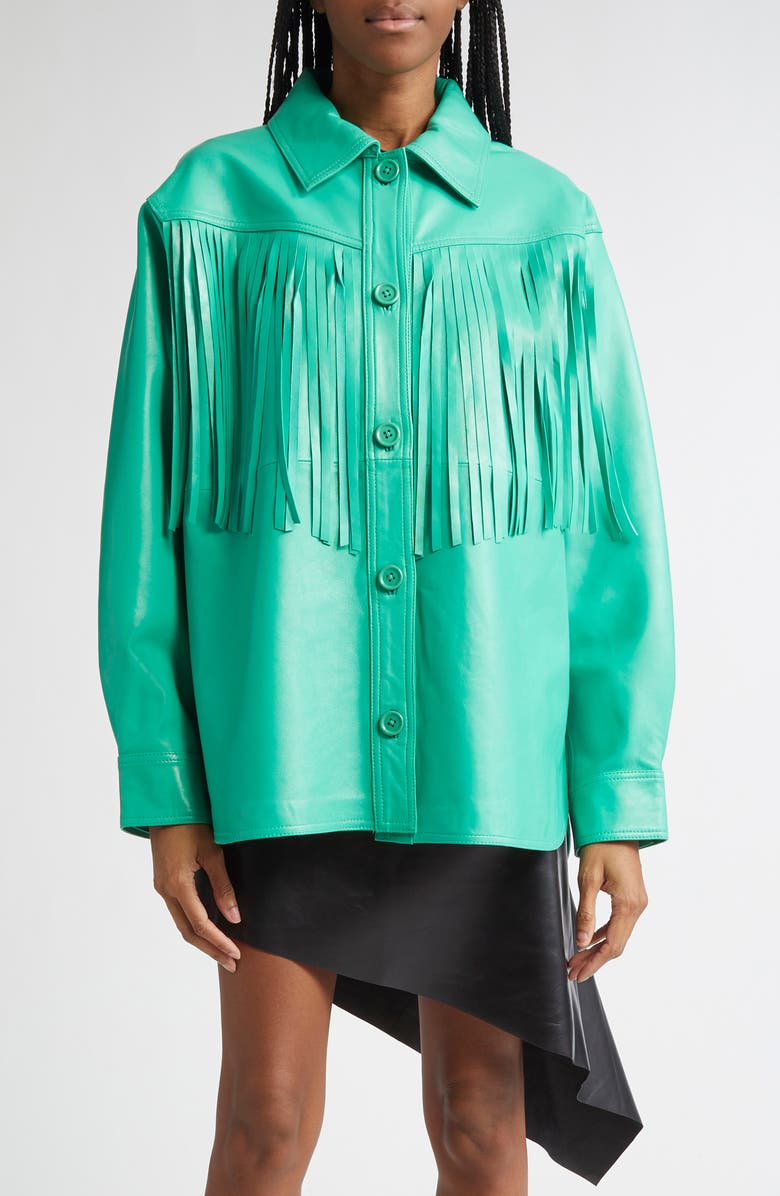 Stand Studio Saskia Fringe Shirt, Main, color, 