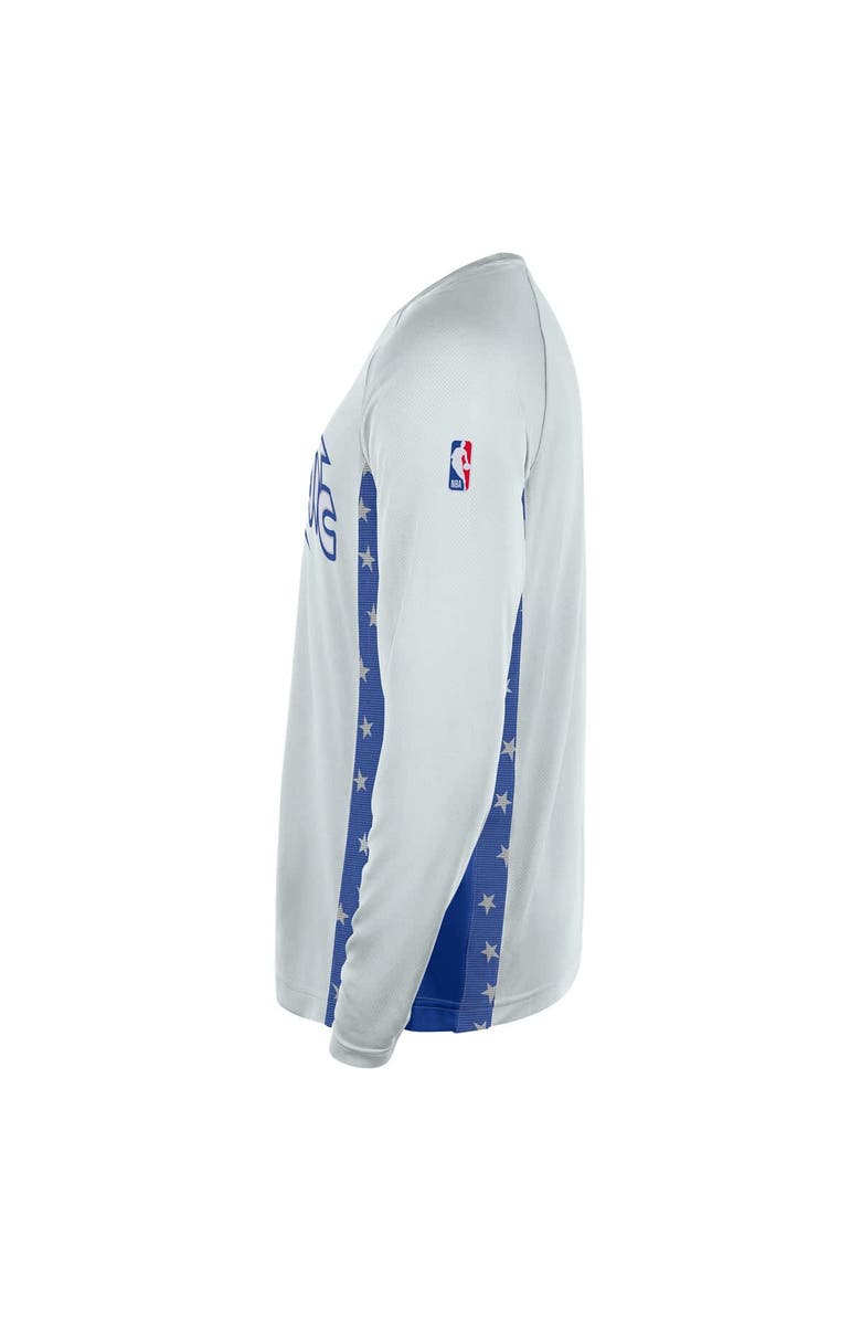 Nike Men's Nike  Silver Orlando Magic 2025/26 City Edition Authentic Pregame Dri-FIT Long Sleeve Shooting T-Shirt, Alternate, color, Silver