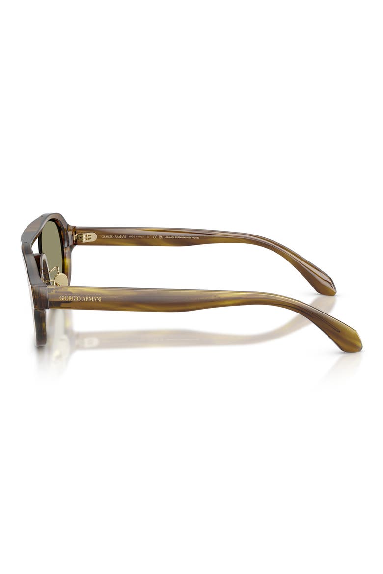 48mm Irregular Sunglasses, Alternate, color, STRIPED BROWN / GREEN