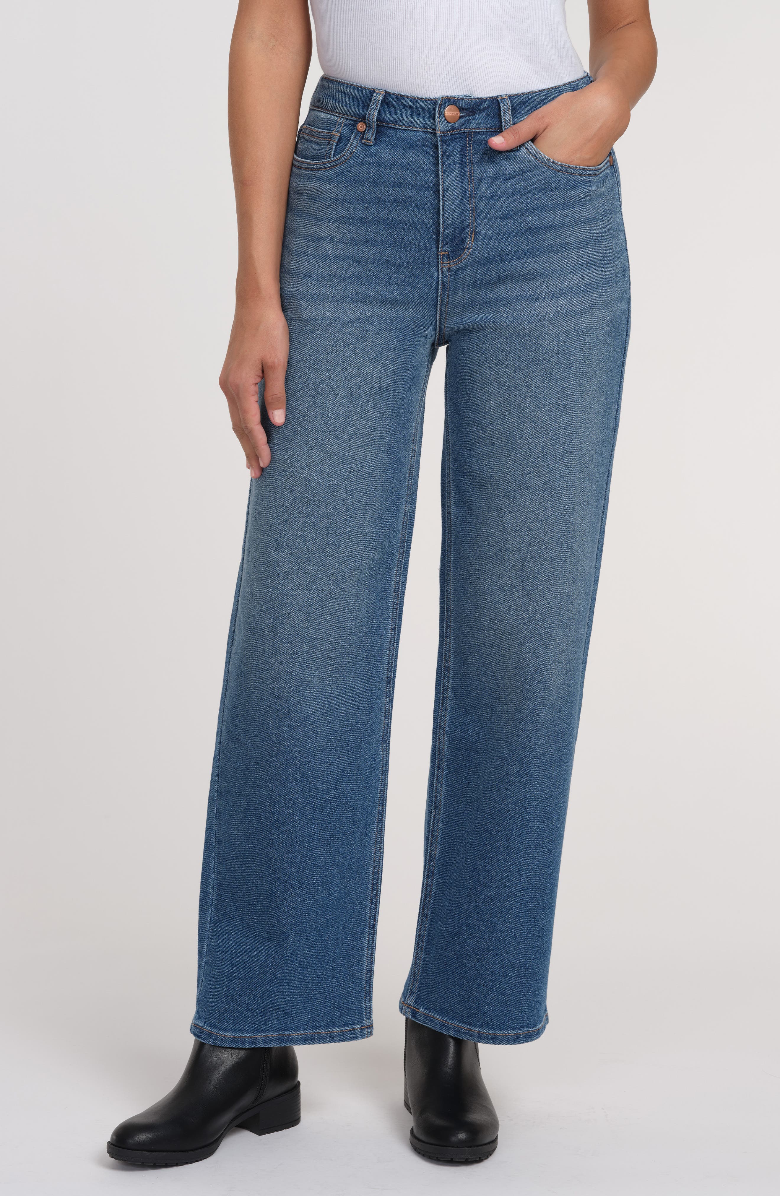 Sanctuary Denim Soliel '90s Mid Rise Straight Leg Jeans